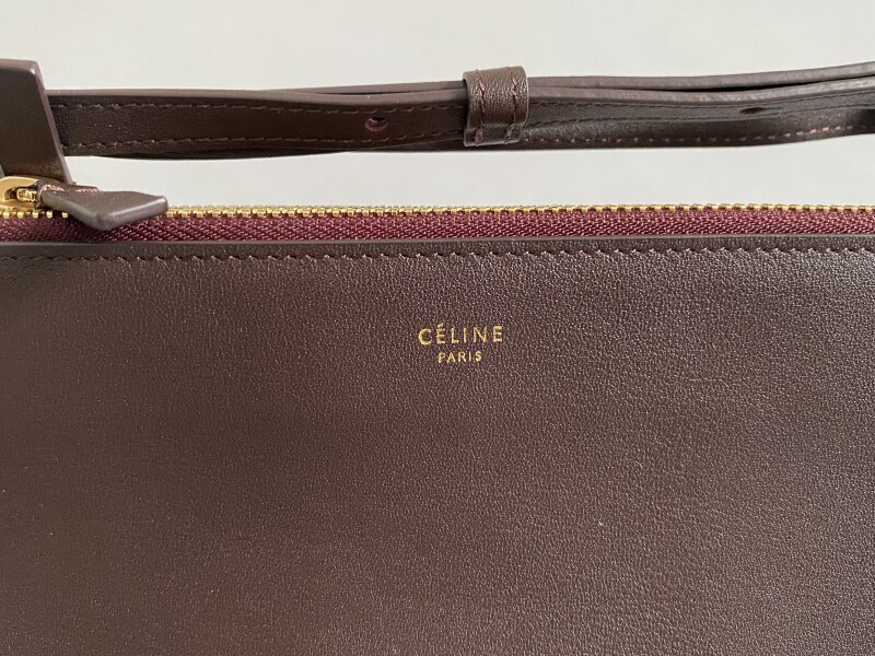 Céline VINTAGE POCHETTE CELINE BROWN MONOGRAM CANVAS TROUSE CANVAS POUCH  BAG Leather ref.784718 - Joli Closet