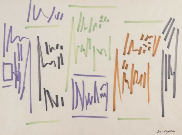 Jean LEPPIEN (1910-1991)  Composition abstraite.