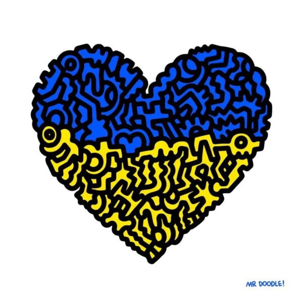 Mr DOODLE (Anglais - Né en 1994)  Heart Ukraine- 2022.