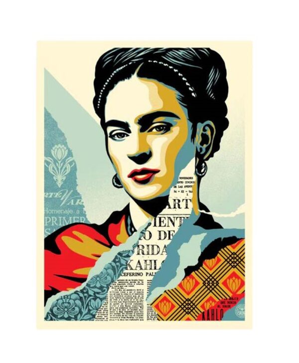 SHEPARD FAIREY (Né en 1970)  Frida Kahlo.