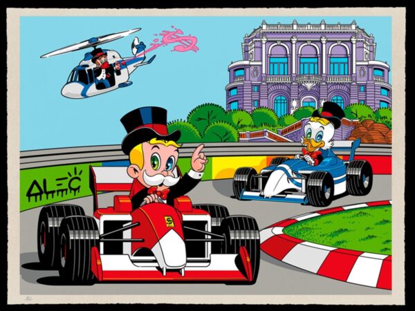 Alec MONOPOLY (Né en 1986)  Monaco F1 Print (2024).