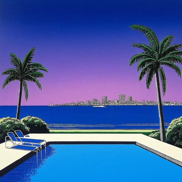 Richard PRINCE (Né en 1994)  City reflections by the pool,2023.