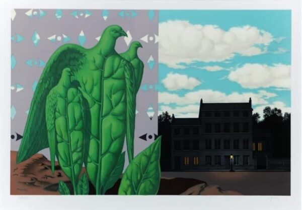 René MAGRITTE (1898-1967), D’Après.  Les Grands Oiseaux sont ceux de l’Ile au Trésor,1968.